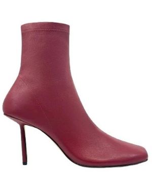 STUDIO AMELIA Schoenen ,Rood ,Leer Bourgondische Leren Lage Enkellaars - Paars