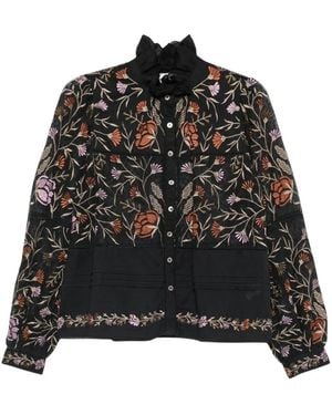 Antik Batik Blusen - Schwarz
