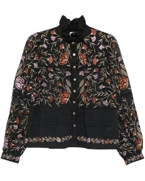 Antik Batik Overhemden ,Zwart ,Blouses