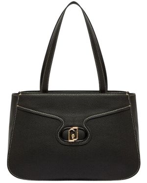 Liu Jo Nachhaltige triple zip shoppingtasche - Schwarz