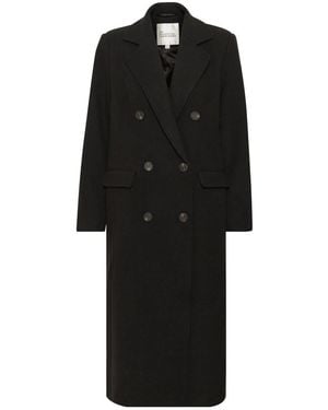 My Essential Wardrobe Double-Breasted Coats - Black