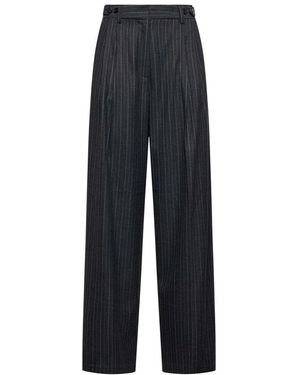Silvian Heach Weite Hose Mit Dünnen Streifen - Blau