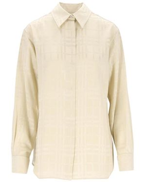 Burberry Check Baumwollhemd - Natur