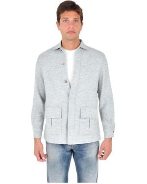 Boglioli Shetland Safari Overshirt - Grijs