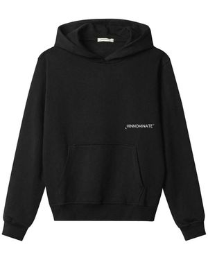 hinnominate Hoodies & Sweatvesten ,Zwart ,Katoen Zwarte Hoodie Met Voorkantprint