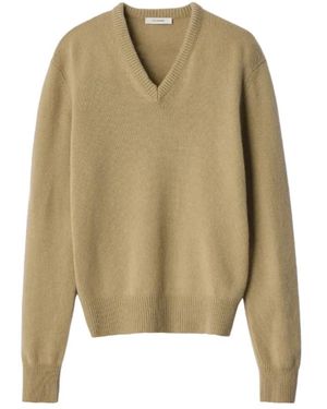 Lemaire Truien & Vesten ,Kasjmier V-Hals Trui - Naturel