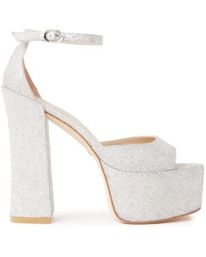 Stuart Weitzman Schoenen ,Wit ,Leer Skyhigh 145 Platform Sandalen