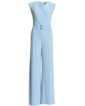 Swing Jumpsuit Van Jersey Met Siergesp - Blauw