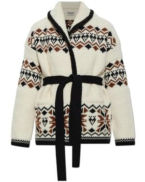 Zadig & Voltaire Woll Cardigan Erra - Natur