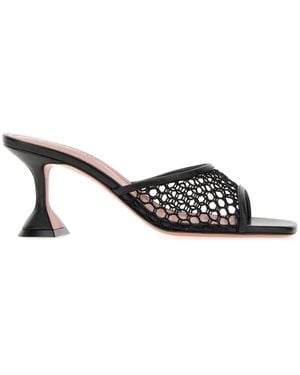 AMINA MUADDI Heeled Mules - Negro