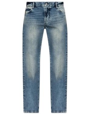Emporio Armani Jeans ,Blauw ,Katoen Straight-Leg Jeans