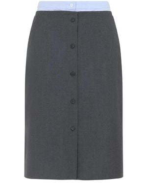 Prada Midi Skirts - Gris