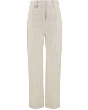 Jacquemus Elegante Flared Sauge Hose - Weiß