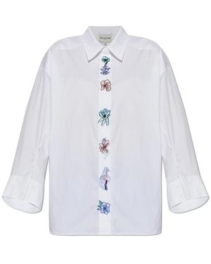 Munthe Overhemden ,Wit ,Katoen Nilberto Shirt - Blauw
