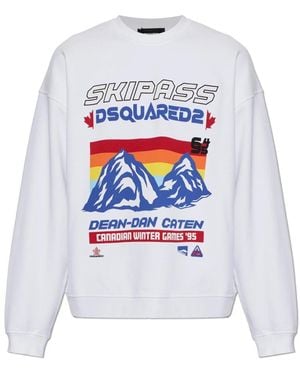DSquared² Sweatshirt Met Print - Wit