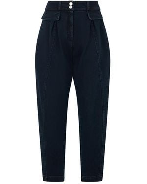 Alberta Ferretti Capri-Hose - Blau