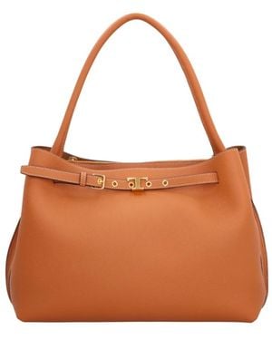 Tod's Tassen ,Bruin ,Leer Tim Top Handle Piccola