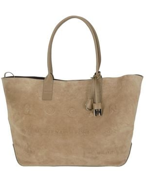 Hogan Address Medium Shopping Bag - Naturel