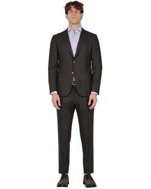 Santaniello Single Breasted Suits - Nero