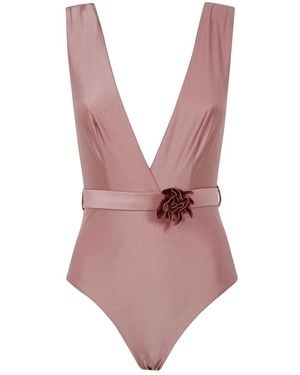 Zimmermann Badmode ,Roze ,Lucky Plunge Flower 1Pc Badpak