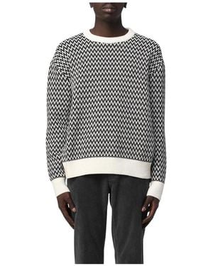 Lanvin Round-Neck Knitwear - Grey