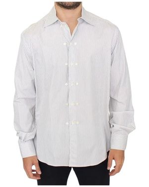 Ermanno Scervino Gestreiftes baumwoll-freizeithemd - Weiß