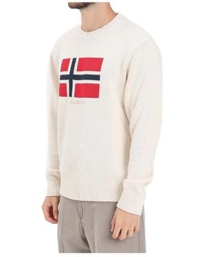 Napapijri Round-Neck Knitwear - Blanc