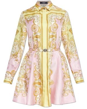 Versace Shirt Dresses - Yellow