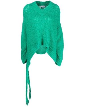 The Attico V-Neck Knitwear - Green