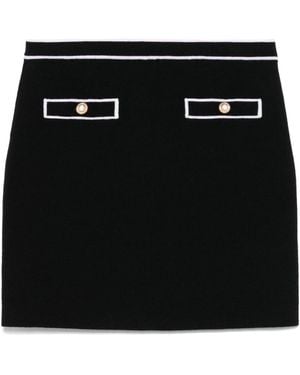 Alice + Olivia Kipp Knit Mini Skirt With Pockets - Black