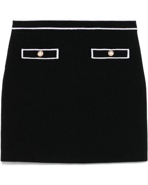 Alice + Olivia Gebreide Mini-Rok - Zwart