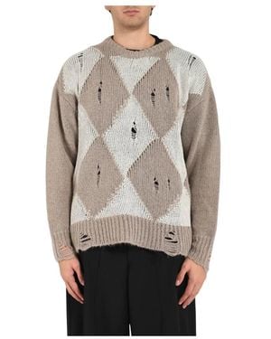 Paura Round-Neck Knitwear - Gray