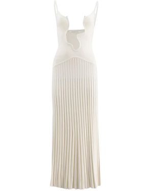 Christopher Esber Kleedjes ,Wit ,Nylon Salacia Wire Sunray Jurk