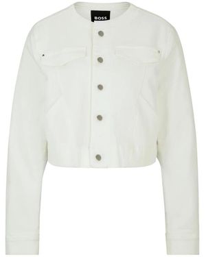 BOSS Denimjacke - Weiß