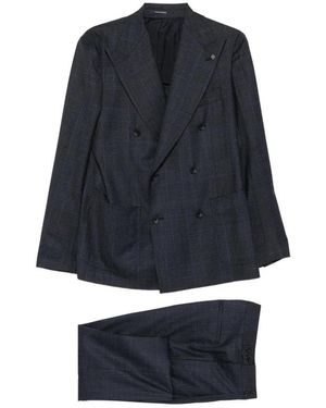 Tagliatore Kostuums ,Blauw ,Leer Double-Breasted Suit