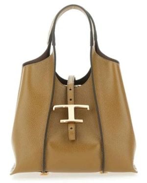Tod's T Timeless Mini Shopping Bag - Metallic