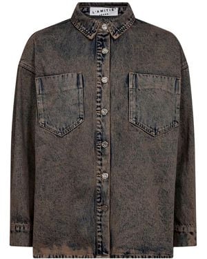 Haute L'Amitié Overhemden ,Bruin ,Denim Denim Shirt - Zwart