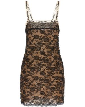 Saint Laurent Minidress, Slipmodel - Bruin
