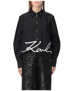 Karl Lagerfeld Signatur Hemd - Schwarz