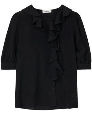 Rodebjer Xilla Flounce Blouse - Zwart
