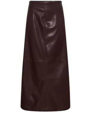 Kaffe Midi Skirts - Marrón