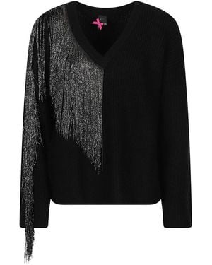 Pinko Truien & Vesten ,Zwart ,Captiva V-Hals Trui