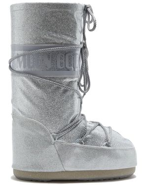 Moon Boot Icon Botas para nieve con purpurina - Gris