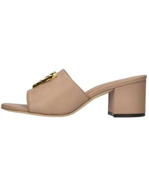 Via Roma 15 Heeled Mules - Brown