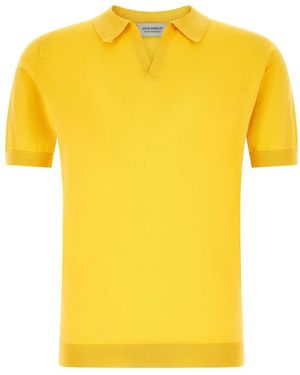 John Smedley Polo Shirts - Yellow