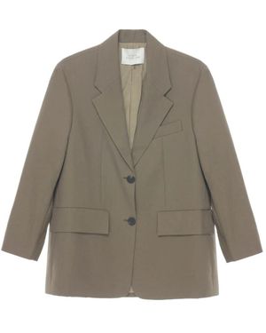 Studio Nicholson Braune baumwollmischung knopfjacke - Grau