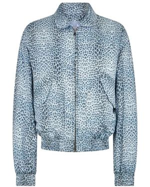 Roberto Cavalli Wendemodell Bomberjacke Mit Baby-Jaguar-Print - Blau