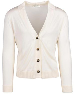 FILIPPO DE LAURENTIIS V-Neck Knitwear - Blanco