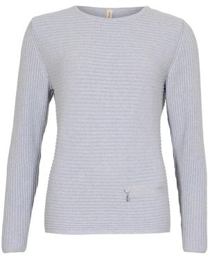 Skovhuus Jumper Met Ritseffect - Grijs