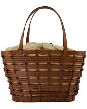 Vanessa Bruno Braune Leder-Schultertasche